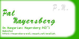 pal mayersberg business card